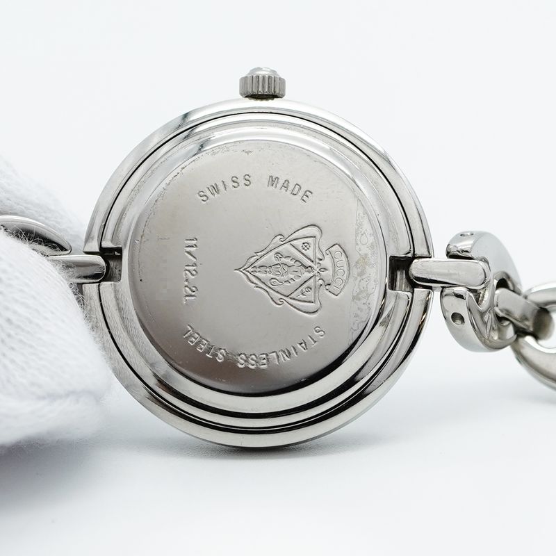 Gucci Change Bezel 11/122l White Dial Wristwatch Ladies