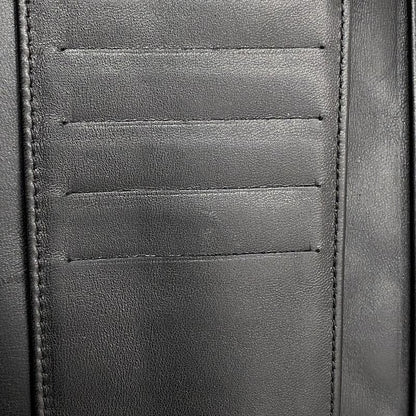 Chanel Trifold Long Wallet Matelasse Lambskin Black Silver Hardware Women