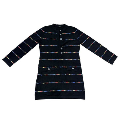 3417 Chanel Dress Coco Mark 23a P75372k10818 36 Size Black Apparel Cashmere