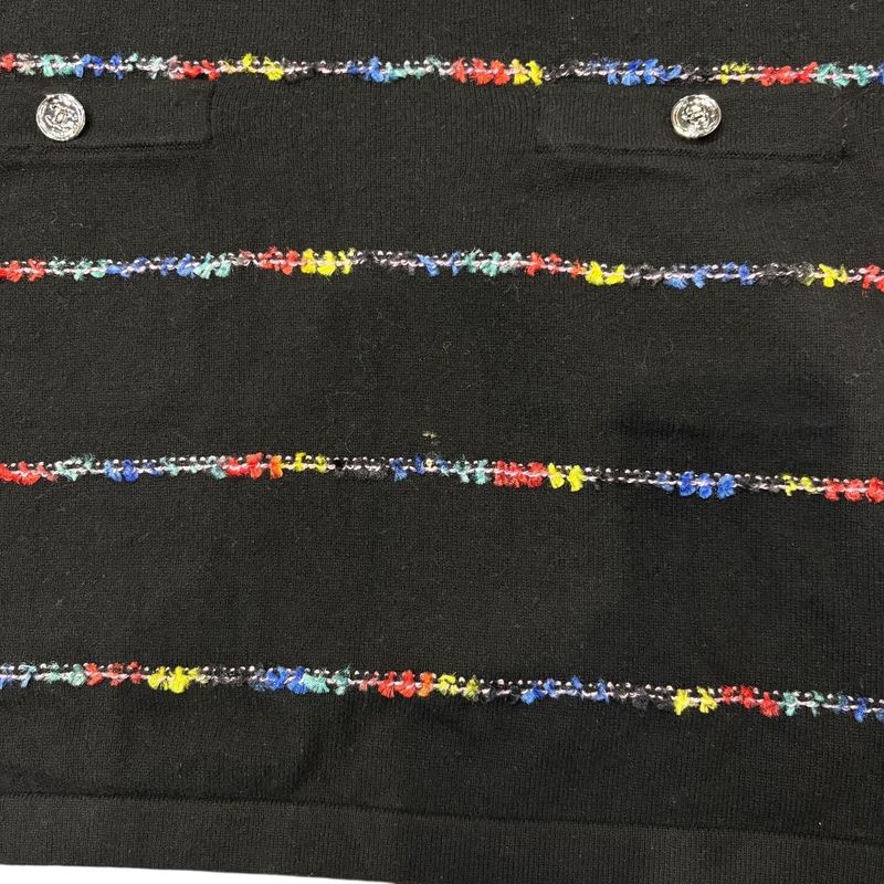 3417 Chanel Dress Coco Mark 23a P75372k10818 36 Size Black Apparel Cashmere