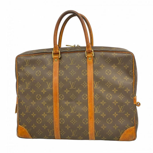 Louis Vuitton Briefcase Monogram Porte Documents Voyage M40226 Brown Men's