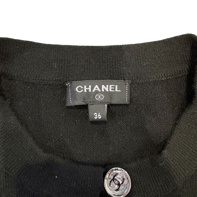 3417 Chanel Dress Coco Mark 23a P75372k10818 36 Size Black Apparel Cashmere