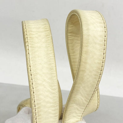 Chanel Handbag Lambskin Canvas White Silver Hardware Women