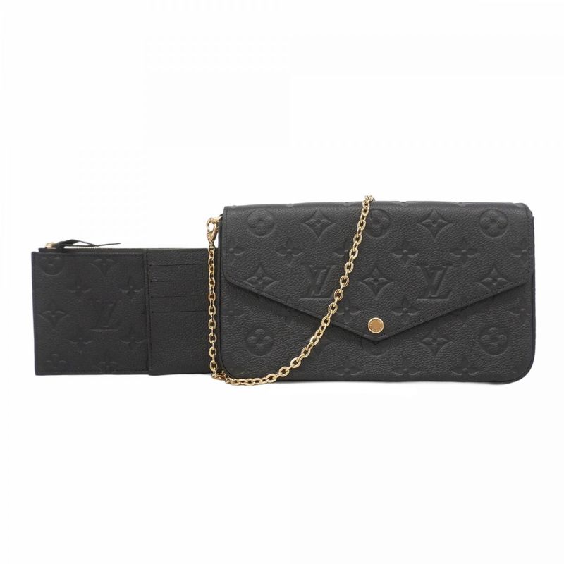 Louis Vuitton Shoulder Wallet Monogram/empreinte Pochette Felicie M82477 Noir