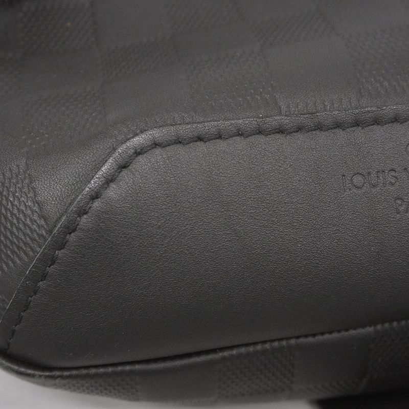 Louis Vuitton Body Bag Damier Infini Ave News Ring Bag N41720 Onyx Men's