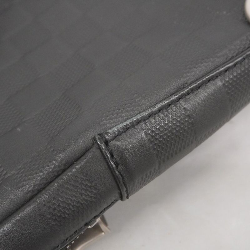 Louis Vuitton Body Bag Damier Infini Ave News Ring Bag N41720 Onyx Men's