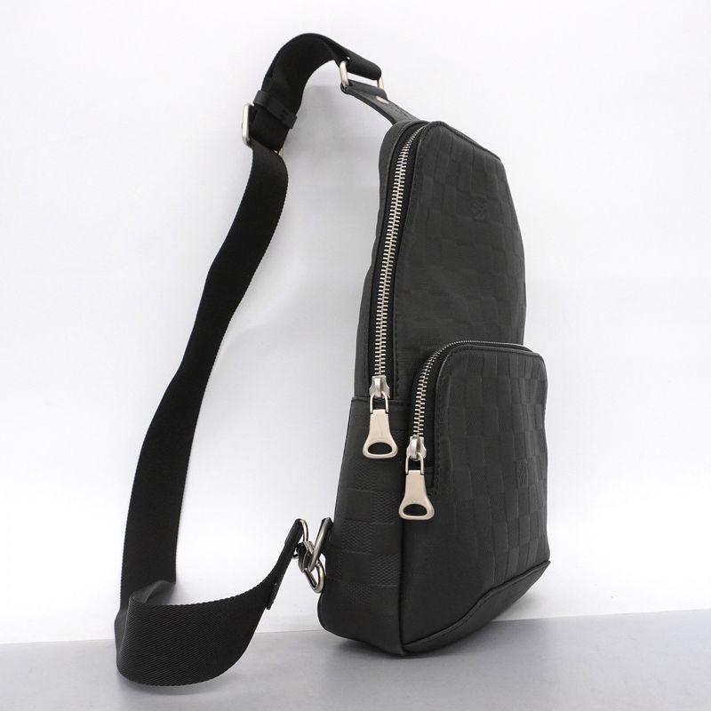 Louis Vuitton Body Bag Damier Infini Ave News Ring Bag N41720 Onyx Men's