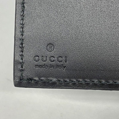 Gucci Wallet GG Supreme 575132 PVC Gray Black Silver Hardware Men's