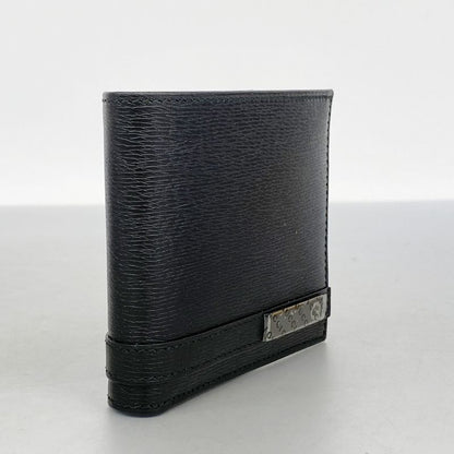 Gucci Wallet 365481 Leather Black Silver Hardware Men's