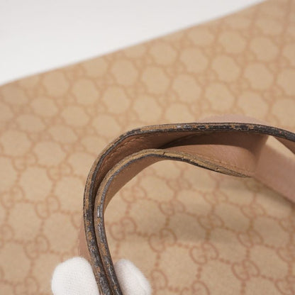 Gucci Tote Bag GG Supreme 211137 PVC Pink Beige Chien Pan Gold Hardware Women's