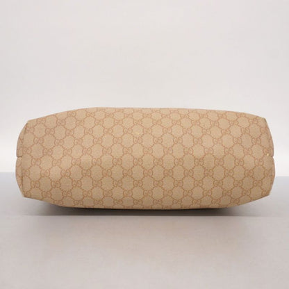 Gucci Tote Bag GG Supreme 211137 PVC Pink Beige Chien Pan Gold Hardware Women's