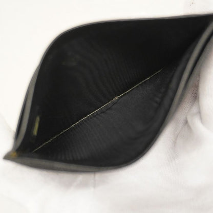 Chanel Card Case Leather Black Gold Hardware Women