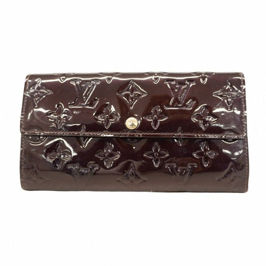 Louis Vuitton Vernis Portefeuille Sarah M90152 Amarante Women's Long Wallet