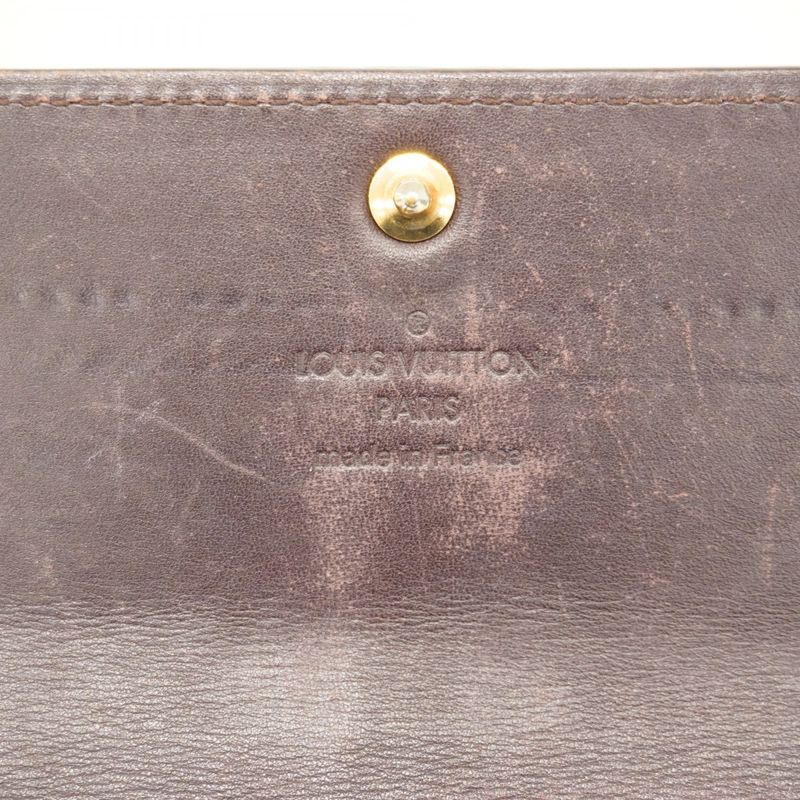 Louis Vuitton Vernis Portefeuille Sarah M90152 Amarante Women's Long Wallet