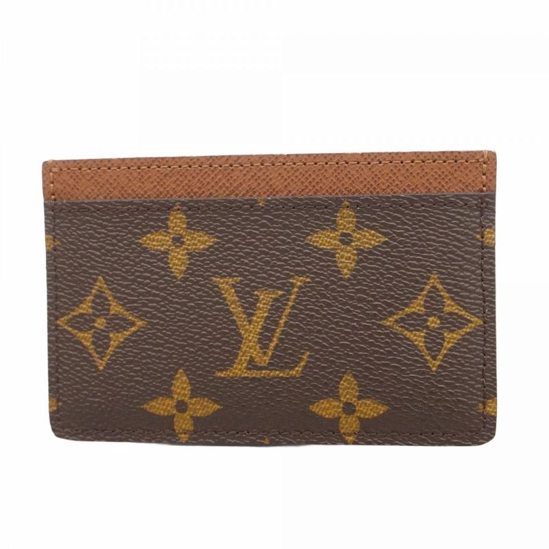 Louis Vuitton Card Case Monogram Porte Carthusanple M61733 Brown Men Women