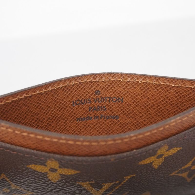 Louis Vuitton Card Case Monogram Porte Carthusanple M61733 Brown Men Women