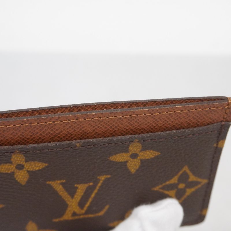 Louis Vuitton Card Case Monogram Porte Carthusanple M61733 Brown Men Women