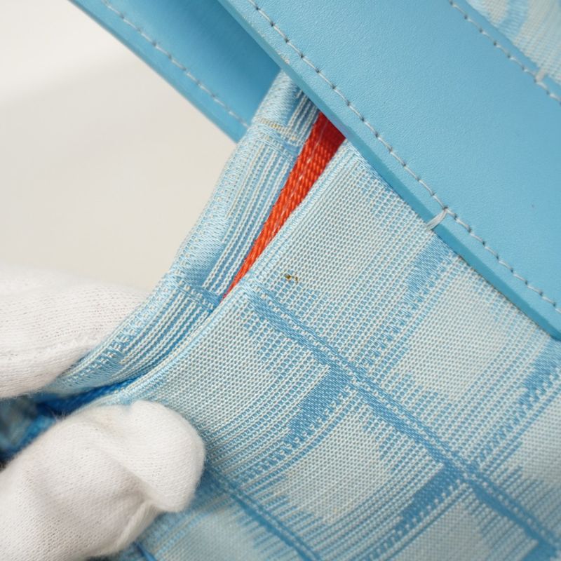 Chanel Tote New Travel Nylon Light Blue Silver Hardware Women's