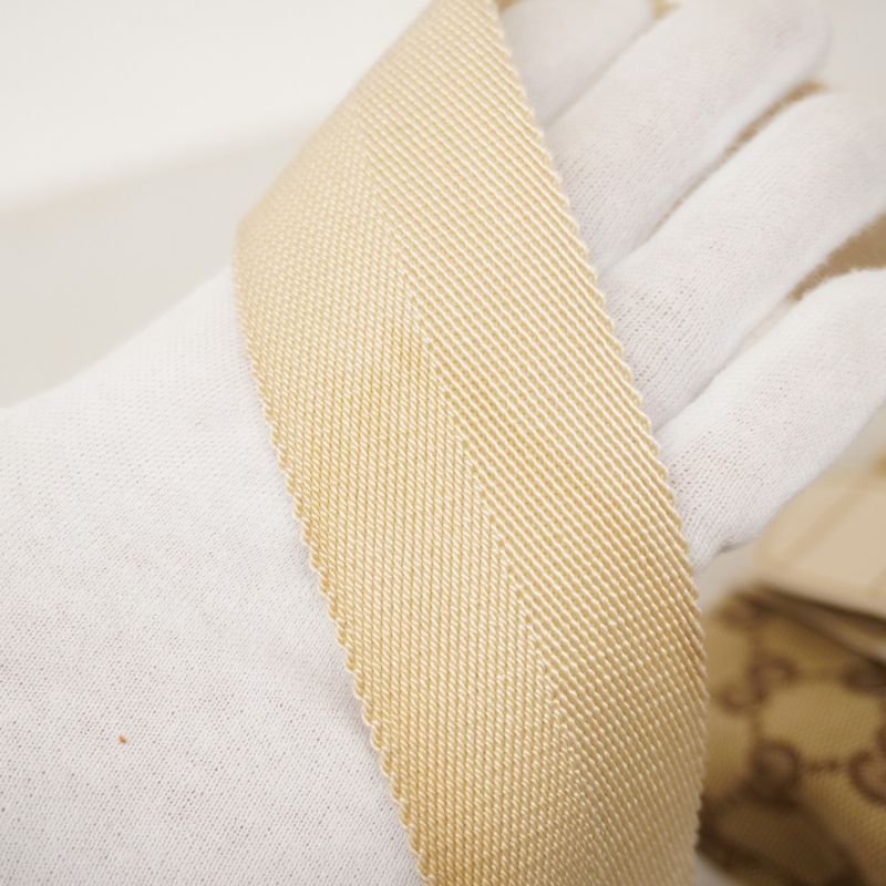 Gucci Waist Bag GG Canvas 145851 Canvas Beige Ivory Silver Hardware Women