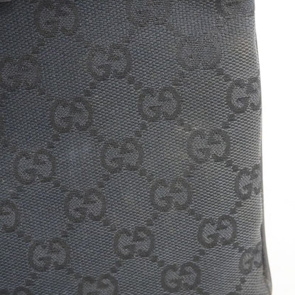 Gucci Shoulder Bag GG Canvas 90476 Canvas Black Silver Hardware Women