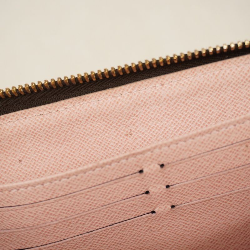 Louis Vuitton Long Wallet Monogram Zippy Wallet M41894 Brown Rose Ballerine