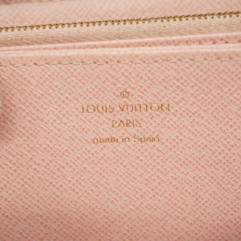 Louis Vuitton Long Wallet Monogram Zippy Wallet M41894 Brown Rose Ballerine