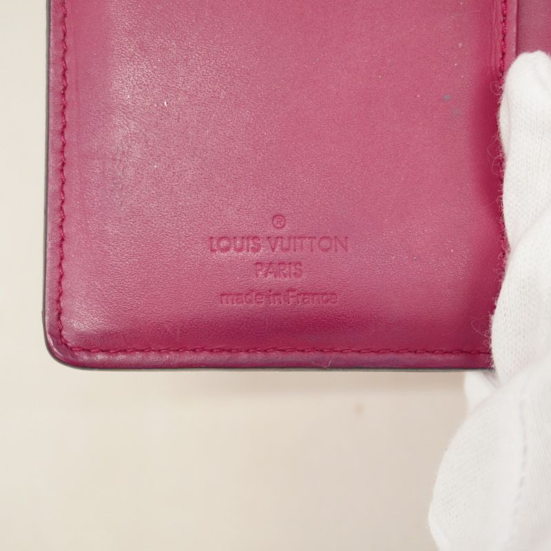 Louis Vuitton Wallet Vernis Portefeuille Viennois M91768 Rose Andian Ladies
