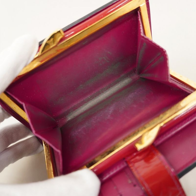 Louis Vuitton Wallet Vernis Portefeuille Viennois M91768 Rose Andian Ladies