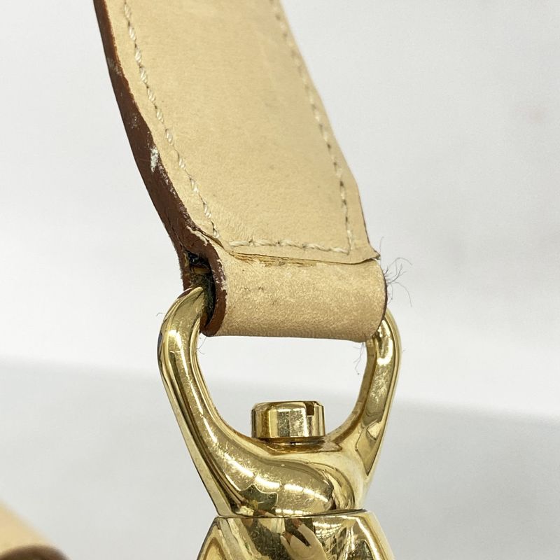 Celine Shoulder Bag Leather Beige Gold Hardware Women