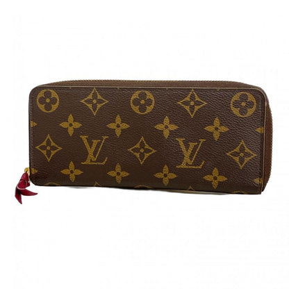 Louis Vuitton Long Wallet Monogram Portefeuille Cles Mance M60742 Brown Fuchsia