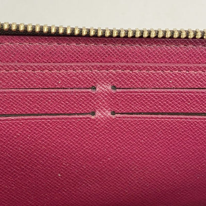 Louis Vuitton Long Wallet Monogram Portefeuille Cles Mance M60742 Brown Fuchsia