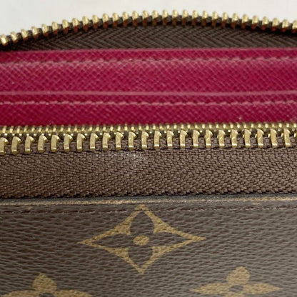 Louis Vuitton Long Wallet Monogram Portefeuille Cles Mance M60742 Brown Fuchsia