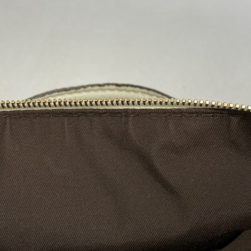 Gucci Handbag GG Canvas 189893 Canvas Brown White Chien Pan Gold Hardware Women