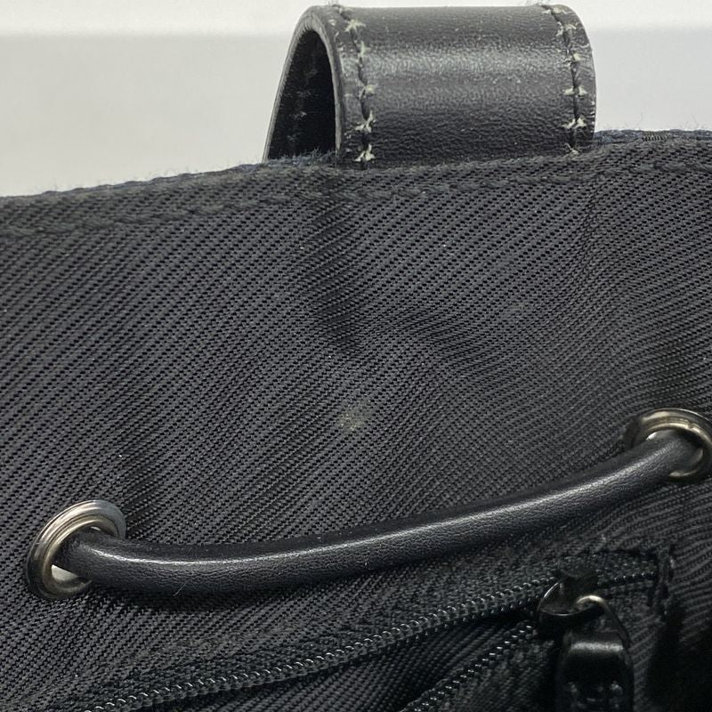 Gucci Tote Bag GG Canvas 01702 Canvas Black Silver Hardware Women's