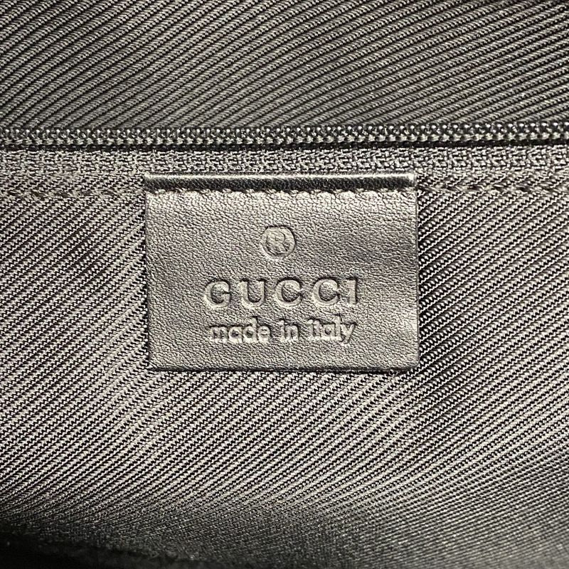 Gucci Tote Bag GG Canvas 01702 Canvas Black Silver Hardware Women's