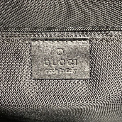 Gucci Tote Bag GG Canvas 01702 Canvas Black Silver Hardware Women's