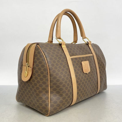 Celine Handbag Macadam PVC Brown Gold Hardware Women