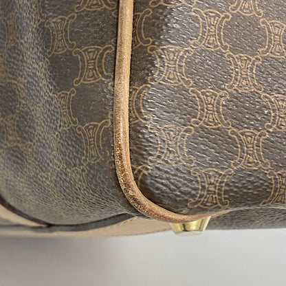 Celine Handbag Macadam PVC Brown Gold Hardware Women