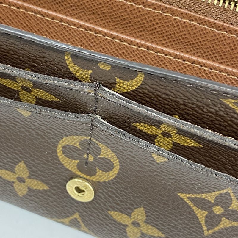Louis Vuitton Long Wallet Monogram Portefeuille Sarah M60531 Brown Ladies