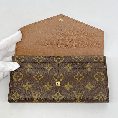 Louis Vuitton Long Wallet Monogram Portefeuille Sarah M60531 Brown Ladies