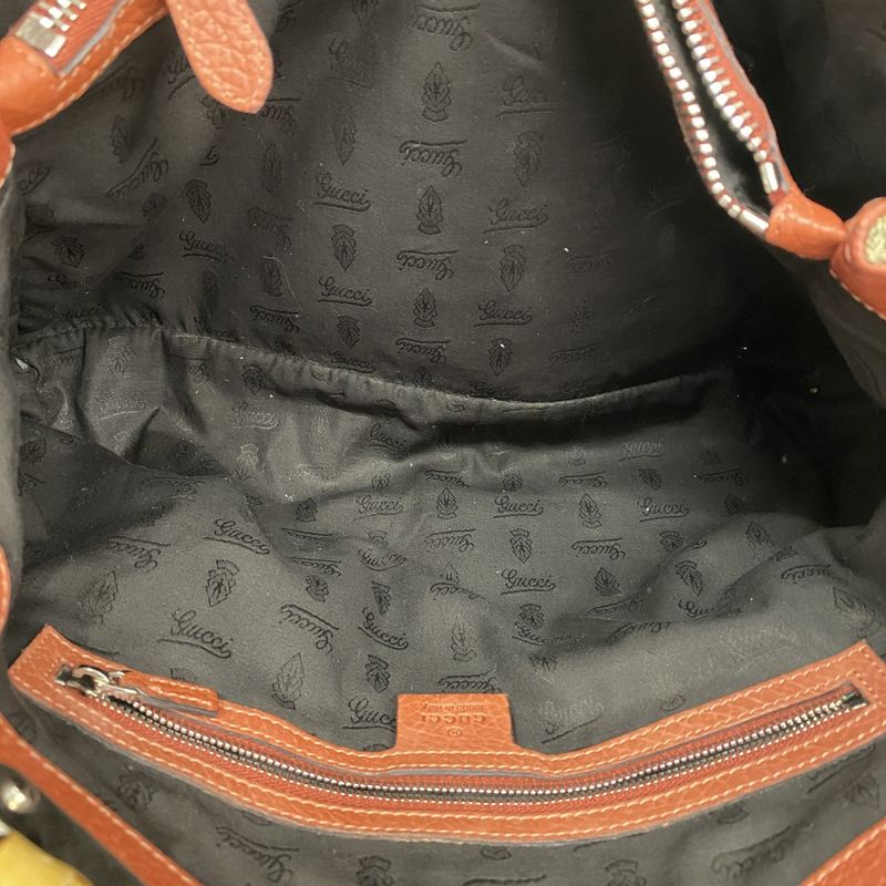 Gucci Tote Bag GG Canvas/bamboo 232974 Canvas Beige Coral Silver Hardware Women