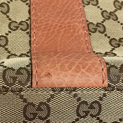 Gucci Tote Bag GG Canvas/bamboo 232974 Canvas Beige Coral Silver Hardware Women