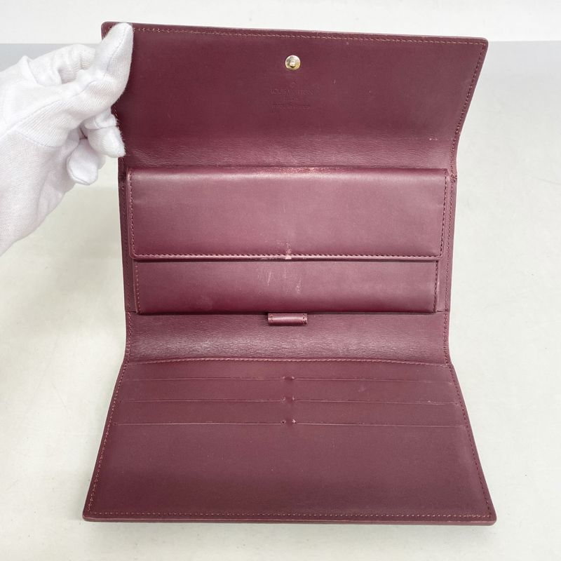 Louis Vuitton Trifold Long Wallet Monogram Matte Porte Trésor International