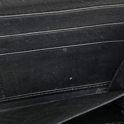 Gucci Long Wallet GG Supreme Arabesque 410102 PVC Leather Black Brown Silver