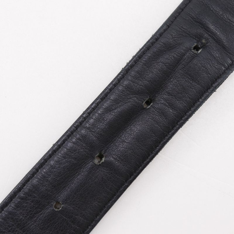 Chanel Coco Mark Suede Black Women's Belt