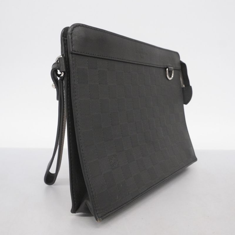 Louis Vuitton Clutch Bag Damier Infini Stand Pouch N60450 Onyx Men's
