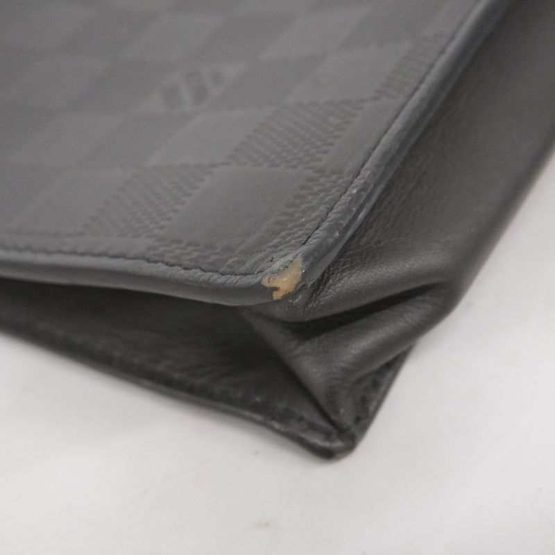 Louis Vuitton Clutch Bag Damier Infini Stand Pouch N60450 Onyx Men's