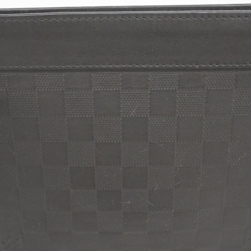 Louis Vuitton Clutch Bag Damier Infini Stand Pouch N60450 Onyx Men's