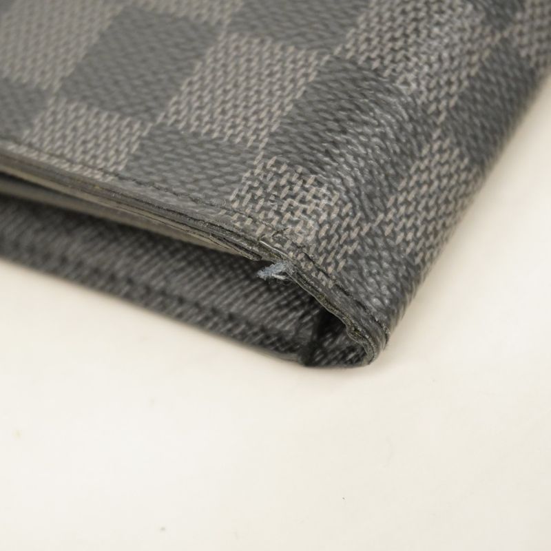 Louis Vuitton Damier Graphite Portefeuille Blazer N62665 Black Men's Long Wallet