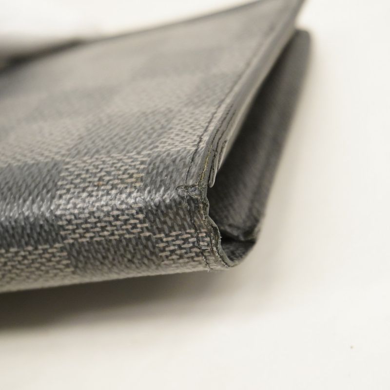 Louis Vuitton Damier Graphite Portefeuille Blazer N62665 Black Men's Long Wallet